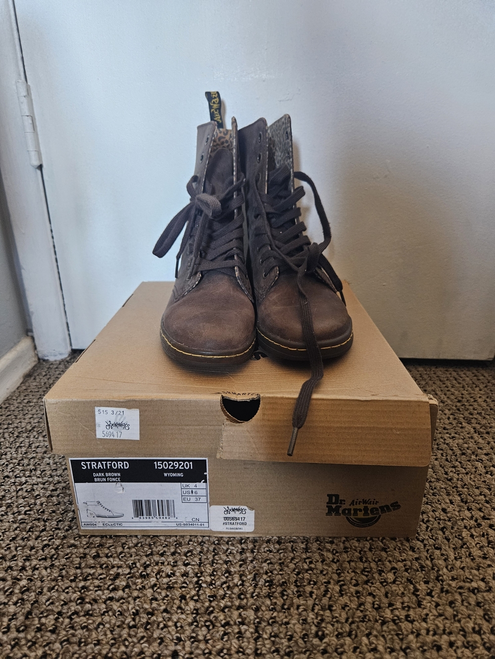Dr. Martens Dark Brown Stratford Wyoming Boots